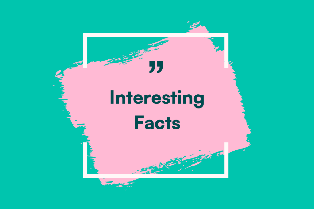 Green and pink background with the text 'interesting facts'